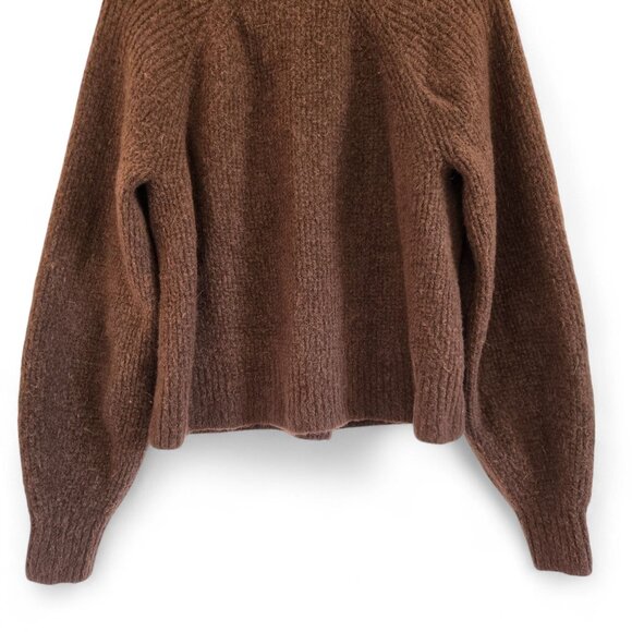 Athleta Womens Layover Crew Sweater Brown Merino Wool Blend Size Medium - Picture 9 of 15